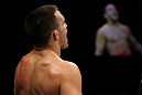 Jake Ellenberger celebrates his win.