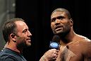 (L-R) Joe Rogan with Rampage Jackson