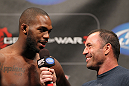 (L-R) Jon Jones and Joe Rogan