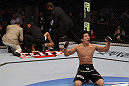 Mizugaki celebrates his win