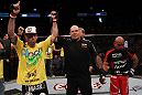 Junior Assuncao celebrates his win