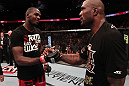 Jon Jones and Rampage Jackson after the fight