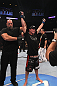 Darren Elkins celebrates his win over Tiequan Zhang