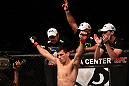 Demian Maia celebrates his win
