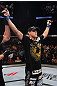 Joe Lauzon celebrates his win