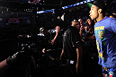 Jose Aldo enters the arena