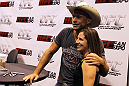 Donald "Cowboy" Cerrone poses with fans