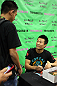 "The Korean Zombie" Chan Sung Jung signs autographs