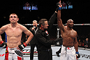 Clifford Starks celebrates his win over Dustin Jacoby