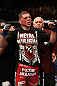 Nick Diaz celebrates his win