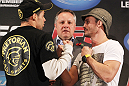 Renan Barao faces off with Brad Pickett