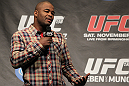 Rashad Evans speaks at the UFC 138 Q&A