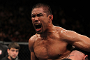 Mark Munoz celebrates