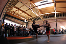 SAN JOSE, CA - NOVEMBER 16:  Brian Bowles works out for the fans and media during the UFC 139 open workouts at the Heroes Martial Arts Gym on November 16, 2011 in San Jose, California.  (Photo by Josh Hedges/Zuffa LLC/Zuffa LLC via Getty Images)