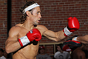 SAN JOSE, CA - NOVEMBER 16:  Urijah Faber works out for the fans and media during the UFC 139 open workouts at the Heroes Martial Arts Gym on November 16, 2011 in San Jose, California.  (Photo by Josh Hedges/Zuffa LLC/Zuffa LLC via Getty Images)