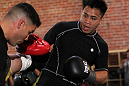 SAN JOSE, CA - NOVEMBER 16:  Cung Le works out for the fans and media during the UFC 139 open workouts at the Heroes Martial Arts Gym on November 16, 2011 in San Jose, California.  (Photo by Josh Hedges/Zuffa LLC/Zuffa LLC via Getty Images)