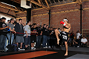 SAN JOSE, CA - NOVEMBER 16:  Urijah Faber works out for the fans and media during the UFC 139 open workouts at the Heroes Martial Arts Gym on November 16, 2011 in San Jose, California.  (Photo by Josh Hedges/Zuffa LLC/Zuffa LLC via Getty Images)