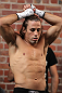 SAN JOSE, CA - NOVEMBER 16:  Urijah Faber works out for the fans and media during the UFC 139 open workouts at the Heroes Martial Arts Gym on November 16, 2011 in San Jose, California.  (Photo by Josh Hedges/Zuffa LLC/Zuffa LLC via Getty Images)