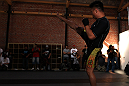 SAN JOSE, CA - NOVEMBER 16:  Cung Le works out for the fans and media during the UFC 139 open workouts at the Heroes Martial Arts Gym on November 16, 2011 in San Jose, California.  (Photo by Josh Hedges/Zuffa LLC/Zuffa LLC via Getty Images)