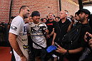 SAN JOSE, CA - NOVEMBER 16:  Mauricio "Shogun" Rua greets fans after working out during the UFC 139 open workouts at the Heroes Martial Arts Gym on November 16, 2011 in San Jose, California.  (Photo by Josh Hedges/Zuffa LLC/Zuffa LLC via Getty Images)