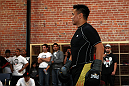 SAN JOSE, CA - NOVEMBER 16:  Cung Le works out for the fans and media during the UFC 139 open workouts at the Heroes Martial Arts Gym on November 16, 2011 in San Jose, California.  (Photo by Josh Hedges/Zuffa LLC/Zuffa LLC via Getty Images)