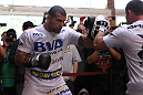 SAN JOSE, CA - NOVEMBER 16:  Mauricio "Shogun" Rua works out for the fans and media during the UFC 139 open workouts at the Heroes Martial Arts Gym on November 16, 2011 in San Jose, California.  (Photo by Josh Hedges/Zuffa LLC/Zuffa LLC via Getty Images)