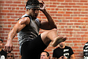 SAN JOSE, CA - NOVEMBER 16:   Danny Castillo works out for the fans and media during the UFC 139 open workouts at the Heroes Martial Arts Gym on November 16, 2011 in San Jose, California.  (Photo by Josh Hedges/Zuffa LLC/Zuffa LLC via Getty Images)