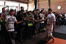 SAN JOSE, CA - NOVEMBER 16:  Mauricio "Shogun" Rua greets fans after working out during the UFC 139 open workouts at the Heroes Martial Arts Gym on November 16, 2011 in San Jose, California.  (Photo by Josh Hedges/Zuffa LLC/Zuffa LLC via Getty Images)