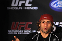 SAN FRANCISCO, CA - NOVEMBER 17:  Urijah Faber attends the UFC 139 pre-fight press conference at the Fort Mason Center on November 17, 2011 in San Francisco, California.  (Photo by Josh Hedges/Zuffa LLC/Zuffa LLC via Getty Images)
