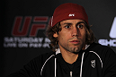SAN FRANCISCO, CA - NOVEMBER 17:  Urijah Faber attends the UFC 139 pre-fight press conference at the Fort Mason Center on November 17, 2011 in San Francisco, California.  (Photo by Josh Hedges/Zuffa LLC/Zuffa LLC via Getty Images)