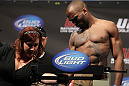 SAN JOSE, CA - NOVEMBER 18:  Shamar Bailey weighs in during the UFC 139 Weigh In at the HP Pavilion on November 18, 2011 in San Jose, California.  (Photo by Josh Hedges/Zuffa LLC/Zuffa LLC via Getty Images)