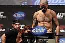 SAN JOSE, CA - NOVEMBER 18:  Matt Brown weighs in during the UFC 139 Weigh In at the HP Pavilion on November 18, 2011 in San Jose, California.  (Photo by Josh Hedges/Zuffa LLC/Zuffa LLC via Getty Images)