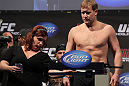 SAN JOSE, CA - NOVEMBER 18:  Jason Brilz weighs in during the UFC 139 Weigh In at the HP Pavilion on November 18, 2011 in San Jose, California.  (Photo by Josh Hedges/Zuffa LLC/Zuffa LLC via Getty Images)