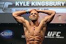 SAN JOSE, CA - NOVEMBER 18:  Kyle Kingsbury weighs in during the UFC 139 Weigh In at the HP Pavilion on November 18, 2011 in San Jose, California.  (Photo by Josh Hedges/Zuffa LLC/Zuffa LLC via Getty Images)