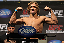 SAN JOSE, CA - NOVEMBER 18:  Urijah Faber weighs in during the UFC 139 Weigh In at the HP Pavilion on November 18, 2011 in San Jose, California.  (Photo by Josh Hedges/Zuffa LLC/Zuffa LLC via Getty Images)
