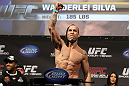 SAN JOSE, CA - NOVEMBER 18:  Wanderlei Silva weighs in during the UFC 139 Weigh In at the HP Pavilion on November 18, 2011 in San Jose, California.  (Photo by Josh Hedges/Zuffa LLC/Zuffa LLC via Getty Images)