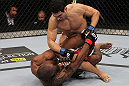 SAN JOSE, CA - NOVEMBER 19:  Danny Castillo (top) punches Shamar Bailey (bottom) during an UFC Lightweight bout at the HP Pavillion on November 19, 2011 in San Jose, California.  (Photo by Josh Hedges/Zuffa LLC/Zuffa LLC via Getty Images)