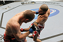 SAN JOSE, CA - NOVEMBER 19: Matt Brown punches Seth Baczynski during UFC Welterweight bout at the HP Pavilion in San Jose, California on November 19, 2011 in San Jose, California. (Photo by Josh Hedges/Zuffa LLC/Zuffa LLC via Getty Images)
