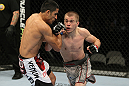 SAN JOSE, CA - NOVEMBER 19: Michael McDonald knocking out Alex Soto after at a UFC Bantamweight bout after fifty-six seconds into the first round at the HP Pavilion on November 19, 2011 in San Jose, California. (Photo by Josh Hedges/Zuffa LLC/Zuffa LLC via Getty Images)