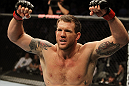 SAN JOSE, CA - NOVEMBER 19: Ryan Bader celebrates defeating Jason Brilz with a knock out in the first round during an UFC Light Heavywieght bout at the HP Pavillion on November 19, 2011 in San Jose, California.  (Photo by Josh Hedges/Zuffa LLC/Zuffa LLC via Getty Images)
