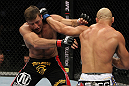 SAN JOSE, CA - NOVEMBER 19: (R-L) Kyle Kingsbury punches Stephan Bonnar during an UFC Light Heavywieght bout at the HP Pavillion on November 19, 2011 in San Jose, California.  (Photo by Josh Hedges/Zuffa LLC/Zuffa LLC via Getty Images)