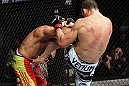 SAN JOSE, CA - NOVEMBER 19: (R-L) Wanderlei Silva knees Cung Le in the head during an UFC Middleweight bout at the HP Pavillion on November 19, 2011 in San Jose, California.  (Photo by Josh Hedges/Zuffa LLC/Zuffa LLC via Getty Images)