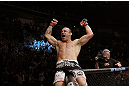 SAN JOSE, CA - NOVEMBER 19: Wanderlei Silva celebrates defeating Cung Le during an UFC Middleweight bout at the HP Pavillion on November 19, 2011 in San Jose, California.  (Photo by Josh Hedges/Zuffa LLC/Zuffa LLC via Getty Images)