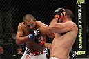 SAN JOSE, CA - NOVEMBER 19: (R-L) Mauricio Rua and Dan Henderson exchange punches during an UFC Light Heavyweight bout at the HP Pavillion on November 19, 2011 in San Jose, California.  (Photo by Josh Hedges/Zuffa LLC/Zuffa LLC via Getty Images)