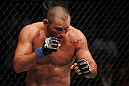 SAN JOSE, CA - NOVEMBER 19: Dan Henderson looks in at Mauricio Rua during an UFC Light Heavyweight bout at the HP Pavillion on November 19, 2011 in San Jose, California.  (Photo by Josh Hedges/Zuffa LLC/Zuffa LLC via Getty Images)