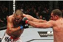 SAN JOSE, CA - NOVEMBER 19:  (R-L) Mauricio Rua punches Dan Henderson during an UFC Light Heavyweight bout at the HP Pavillion on November 19, 2011 in San Jose, California.  (Photo by Josh Hedges/Zuffa LLC/Zuffa LLC via Getty Images)