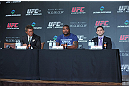 (L-R) Yoshihiro Akiyama, Rampage Jackson and Frankie Edgar