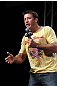 LAS VEGAS, NV - DECEMBER 02:  UFC fighter Stephan Bonnar interacts with fans during a Q&A session before the official weigh-in for The Ultimate Fighter 14 Finale at The Palms Casino Resort on December 2, 2011 in Las Vegas, Nevada.  (Photo by Josh Hedges/Zuffa LLC/Zuffa LLC via Getty Images)