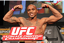 LAS VEGAS, NV - DECEMBER 02:  Marcus Brimage weighs in at the official weigh-in for The Ultimate Fighter 14 Finale at The Palms Casino Resort on December 2, 2011 in Las Vegas, Nevada.  (Photo by Josh Hedges/Zuffa LLC/Zuffa LLC via Getty Images)