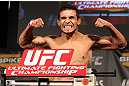 LAS VEGAS, NV - DECEMBER 02:  Dennis Bermudez weighs in at the official weigh-in for The Ultimate Fighter 14 Finale at The Palms Casino Resort on December 2, 2011 in Las Vegas, Nevada.  (Photo by Josh Hedges/Zuffa LLC/Zuffa LLC via Getty Images)